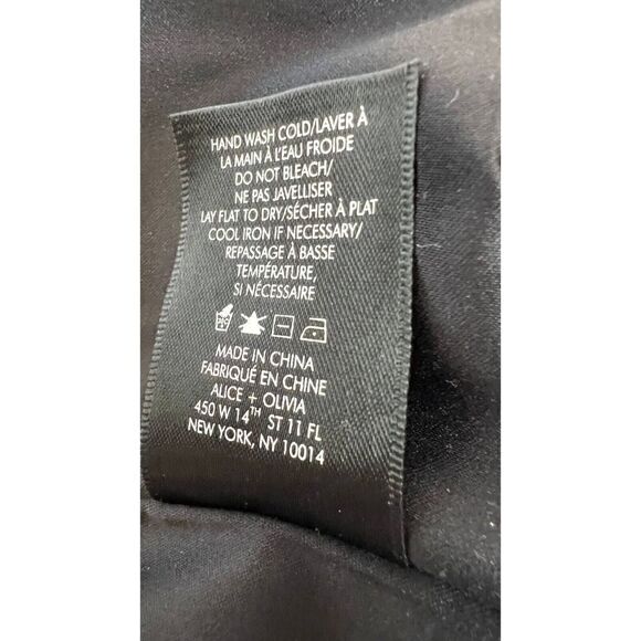 Alice + Olivia Long Maxi Jumpsuit Womens Size 12 Black Embroidered Eyelet Back - Picture 8 of 10